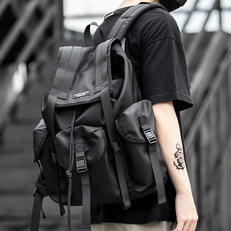 Gaya JepangRansel Perjalanan Santai Pria Ransel Siswa SMA Tren TasinsTas Pria Kekinian