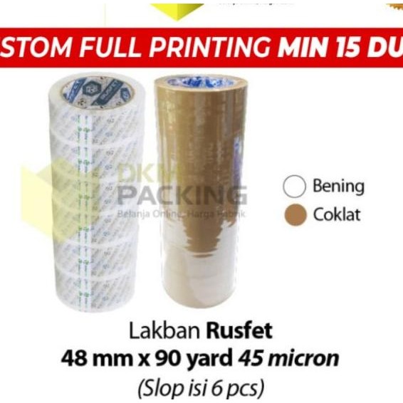 

Lakban 48Mm X 90Yard Rusfet Plakban Isolasi Ter /Selop