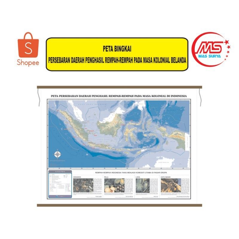 

Peta Bingkai Persebaran Daerah Penghasil Rempah-Rempah Pada Masa Kolonial Belanda Ukuran Besar