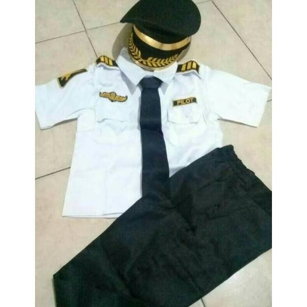 Seragam Anak Pilot Ukuran 1 - 4 thn l Baju Karnaval l Kostum Anak Pilot