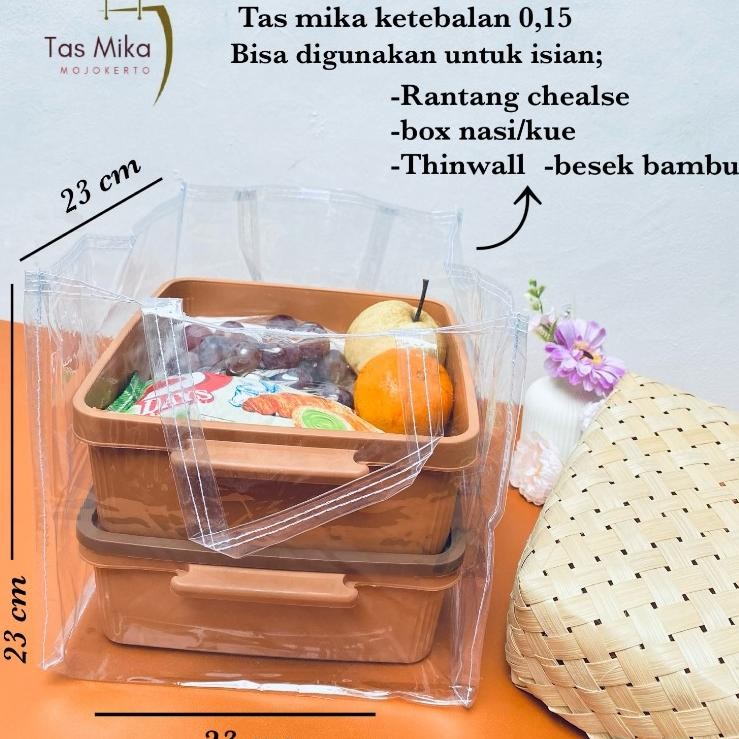 

PROMO 1LUSIN Tas Mika Uk 23x23x23 Nasi Box Hajatan Berkat To94