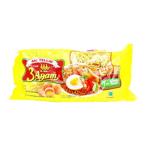 

MIE TELUR 3 AYAM PIPIH KUNING 200 GR - 017192