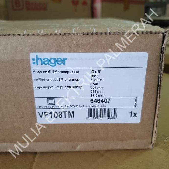 Box Mcb Hager Vf108Tm Vf108Pm Vf 108 Tm Pm Inbow Tertanam Flash Sale