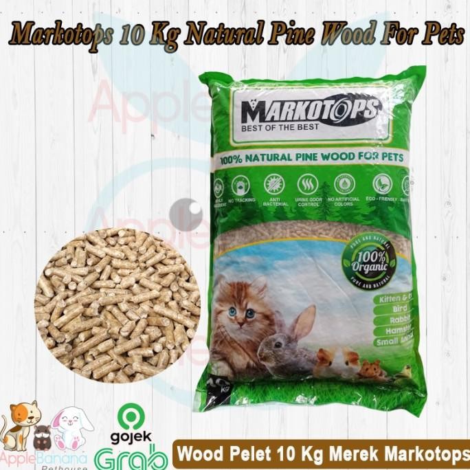 Wood Pelet Markotops Natural Pine Wood 10Kg - Pasir Kayu Wood Pellet