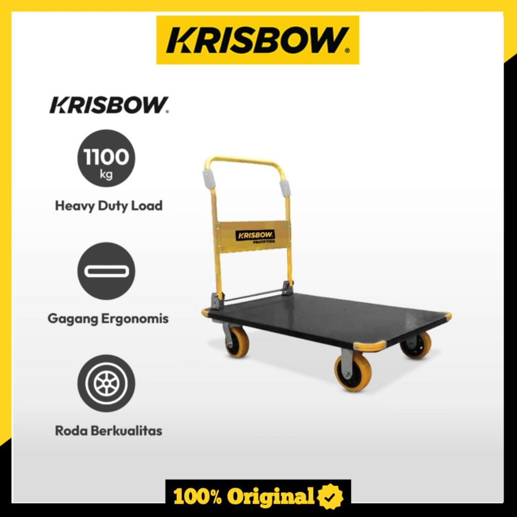 Krisbow Troli Barang 1100 / 700 / 500 Kg Steel