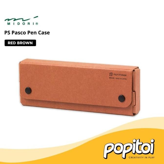 

TERBARU - MIDORI Pasco Pen Case Pencil Tempat Kotak Pensil Kertas Pulp Paper