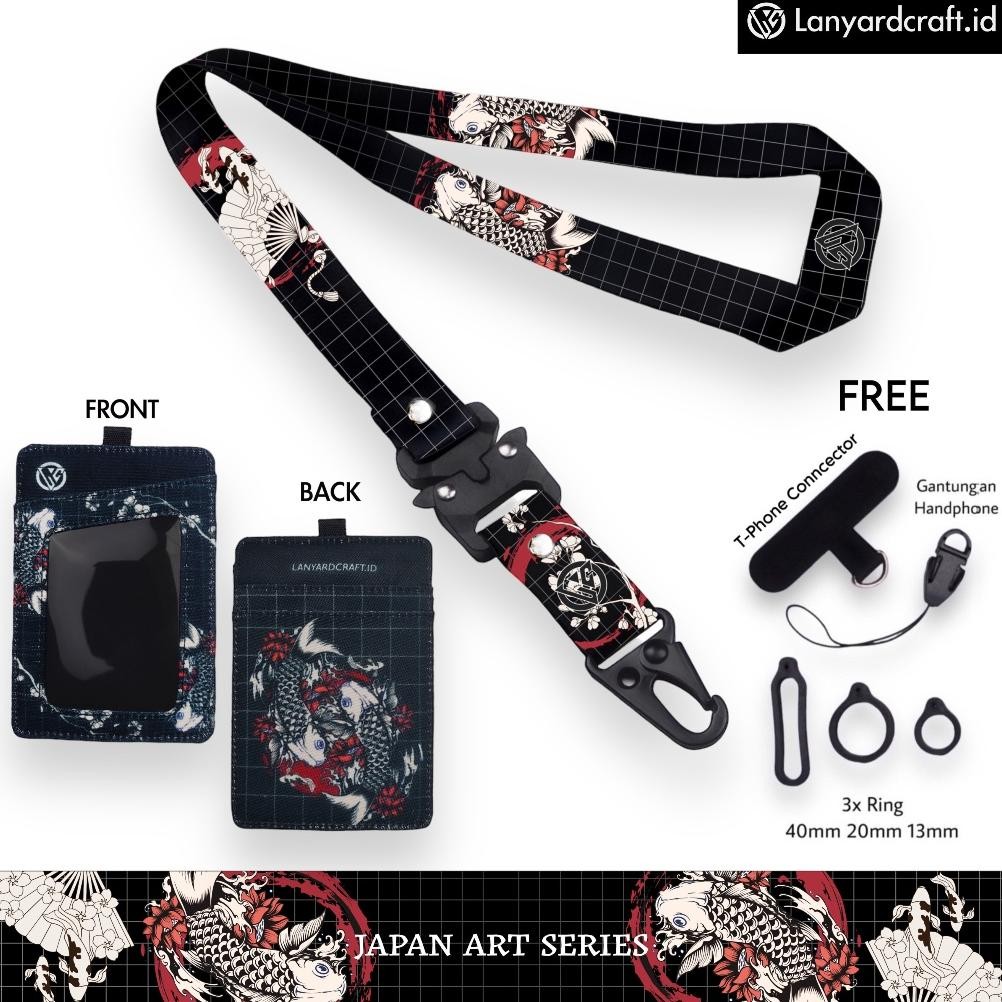 

fj-44 LC.ID Lanyard Craft Japan Art V2 Gantungan Tali Holder Card Printing - Japan Art Series Terlaris