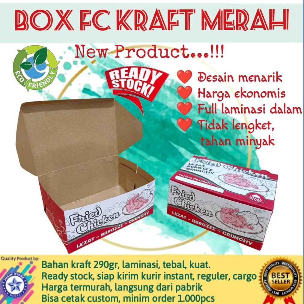 Bisa COD Box Fried Chicken, Box Ayam Geprek Kraft Dan Duplex FoodGrade ||
