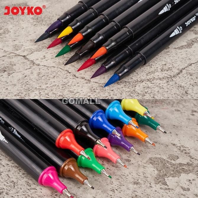 

tu-67 Color Brush Pen Pena Kuas Warna Joyko CLP-13 12 Warna Color Sale