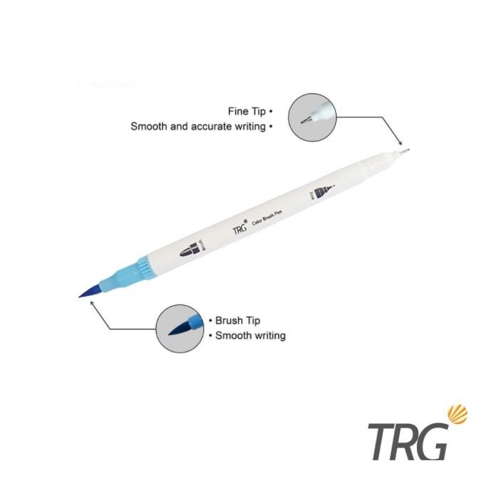 

se-7 TRG - Color Brush Pen Pastel 12 Warna - Pena Kuas Warna TRG CBP-02 Terlaris