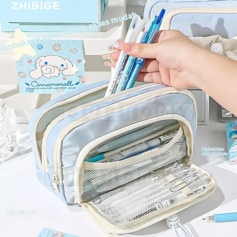 

iQ45 Tempat alat tulis kotak pensil aesthetic Tas PenaTempat Pencil Tas Pensil kapasitas besar Hemat