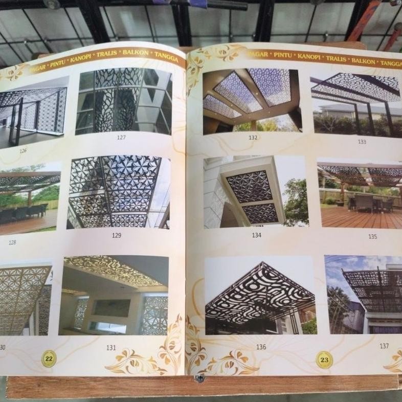 Eh76 Buku katalog tralis pagar balkon railling canopy MINIMALIS MODERN cutting plat Berkualitas