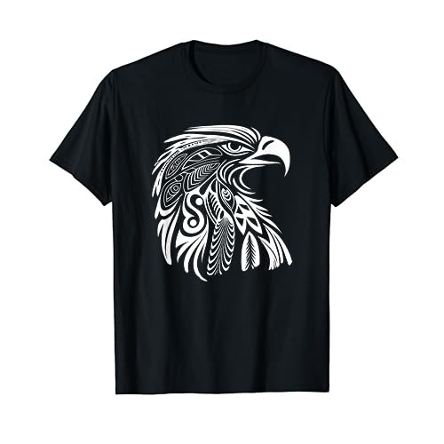 Kaos Pria Hitam Elang, bulu, raja udara, hewan roh, burung, kebebasan Kaos M--4XL