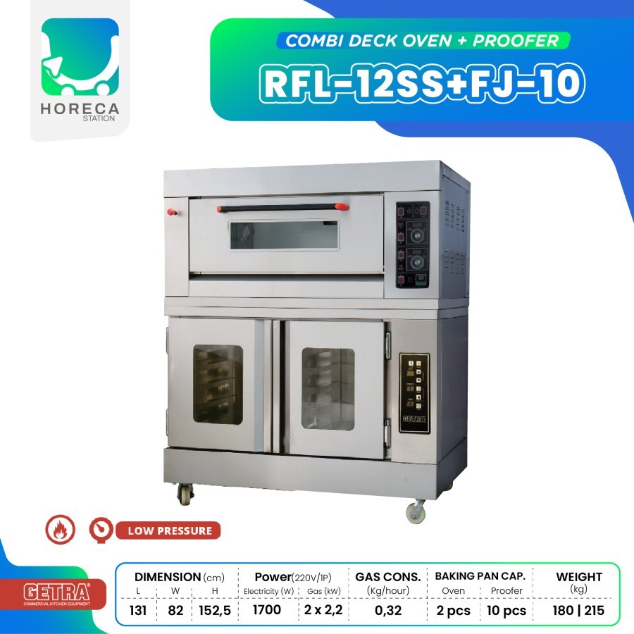 GETRA Combi Deck Oven + Proofer RFL-12SS+FJ10 / RFL 12 SS FJ 10