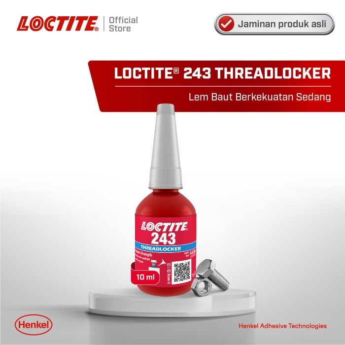 HENKEL LOCTITE 243 THREADLOCKER LEM BAUT 10 ML