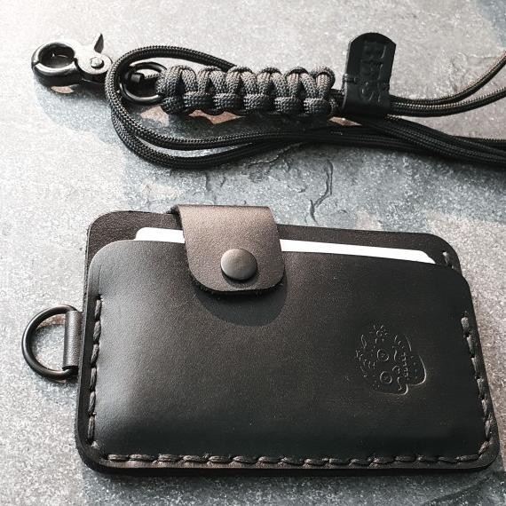 

Bds Metro Leather Wallet Lanyard Id Card Holder , Double Function