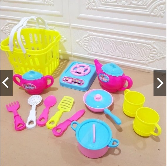 Mainan Keranjang Kompor Masakan Happy Cooking Set FB803