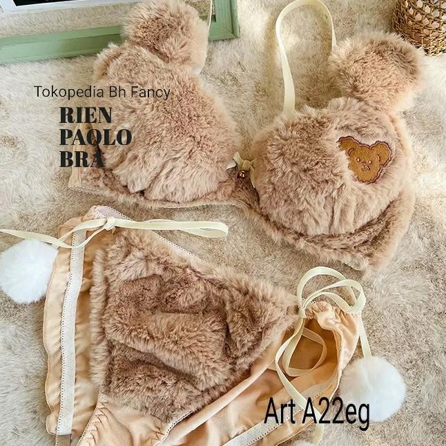 Bra Set Sexy Wanita Bh Fancy Premium Bulu Bulu Lucu Rien Paolo HST