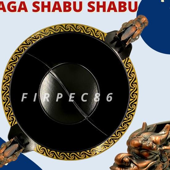 Panci Hotpot 2 Rasa Naga Shabu Shabu Steamboat Hitam Emas Restaurant