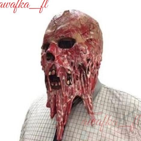 DFR Topeng Seram Hantu Zombie Tengkorak Daging Meleleh Latex Halloween TERLARIS