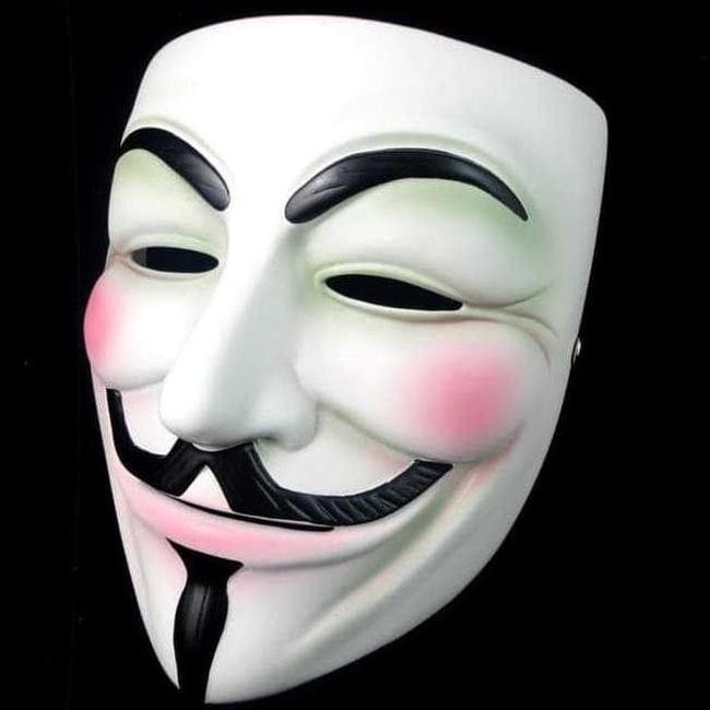 DFR Topeng Anonymous Hacker Vendeta Seram // Halloween Mask TERLARIS