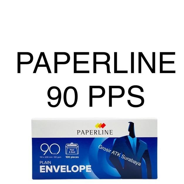 

AMPLOP PAPERLINE 90 PPS / Amplop Putih Polos 90 PPS Kabinet Cabinet Dengan Lem / Seal Pengaman