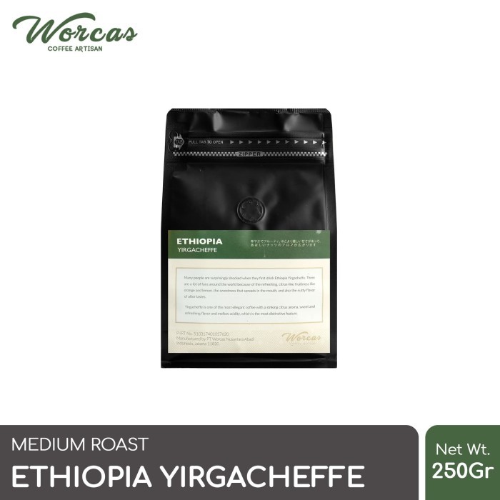 

Worcas Arabica Ethiopia Yirgacheffe 250 Gram - Medium Roast