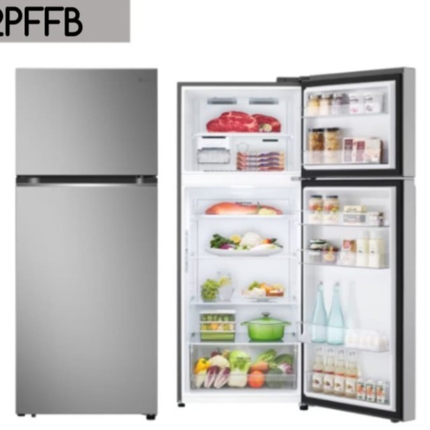 Kulkas 2 Pintu LG 423 Liter GNB392PFFB Smart Inverter Kulkas LG GN-B392PFFB 392PFFB DUA PINTU