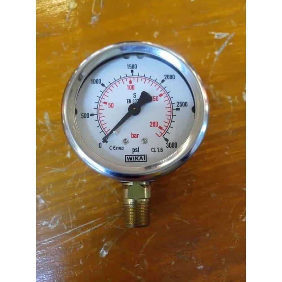 WIKA Pressure Gauge / Manometer Range 200 bar 2nd scale TERLARIS