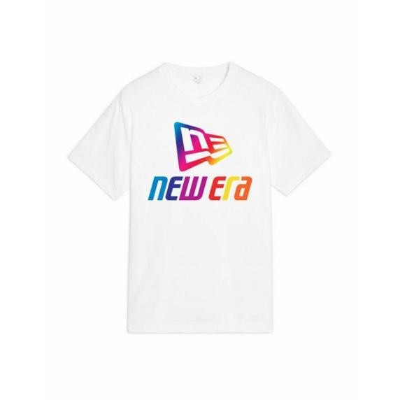 Kaos T-Shirt Distri Casual Sport New Era Rainbow Font