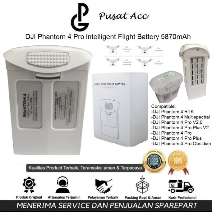 Dji Phantom 4 Pro Baterai / Battery / Batre Murah