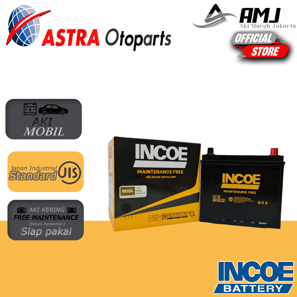 Incoe MF Astra Aki Mobil Hyundai Trajet 55D23L - 60 Ah Aki Kering