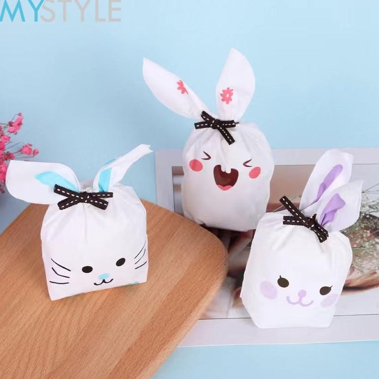 

BISACOD (GROSIR) MYSTYLE PLASTIK SOUVENIR KELINCI 1 PACK ISI 50 PCS MOTIF RANDOM UKURAN KECIL & BESAR TAS SOUVENIR ULANG TAHUN TAS SNACK an-147