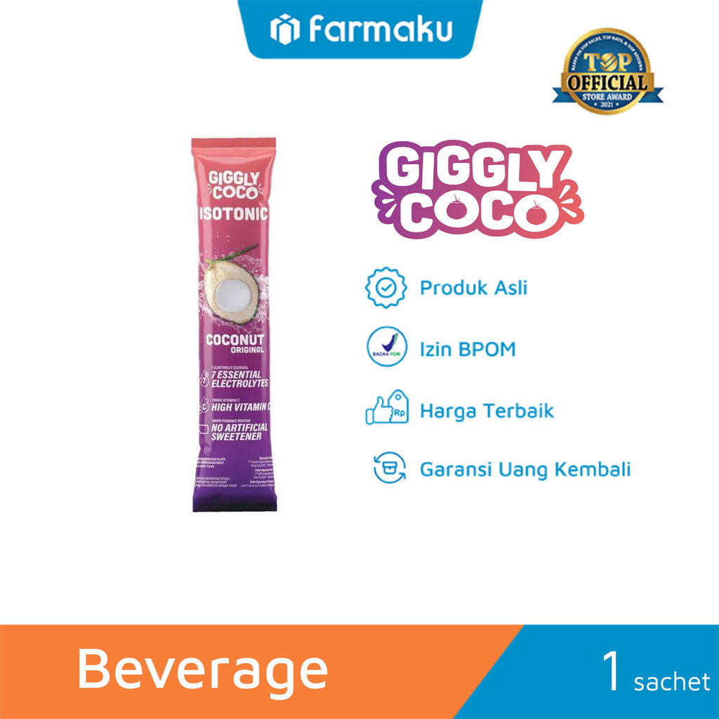 

Giggly Coco Isotonic Powder Coconut Original 11 gr 1 Sachet