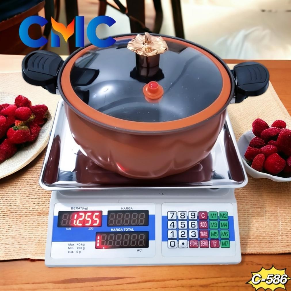 COD TERMURAH CMC[COD]Timbangan Buah Digital 40kg Digital Computing Scale 40Kg Double Display/C-586 |