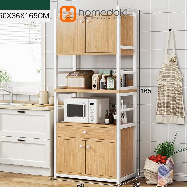 Rak Dapur Microwave/Rak Dapur Minimalis/Rak Dapur Serbaguna/ Rak Oven Microwave Dengan Kabinet/ Rak 