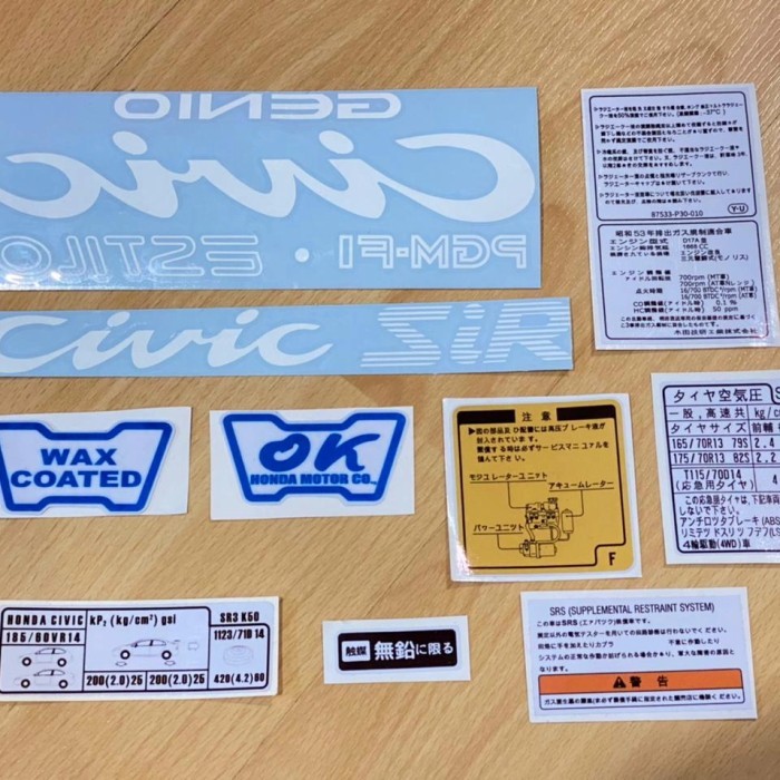 stiker komplit honda civic EG6 estilo