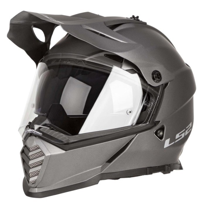 Helm Trail Adventure LS2 MX436 Pioneer Evo Solid Matt Tianium