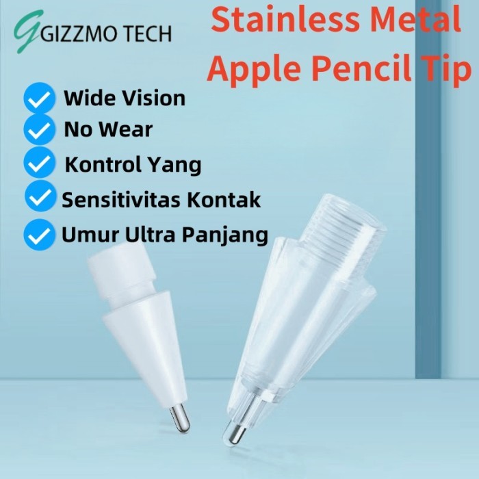 

Terlaris Stainless Metal Apple Pencil Replacement Tip Nib Gen 1 & 2-Gizzmo Tech SALE