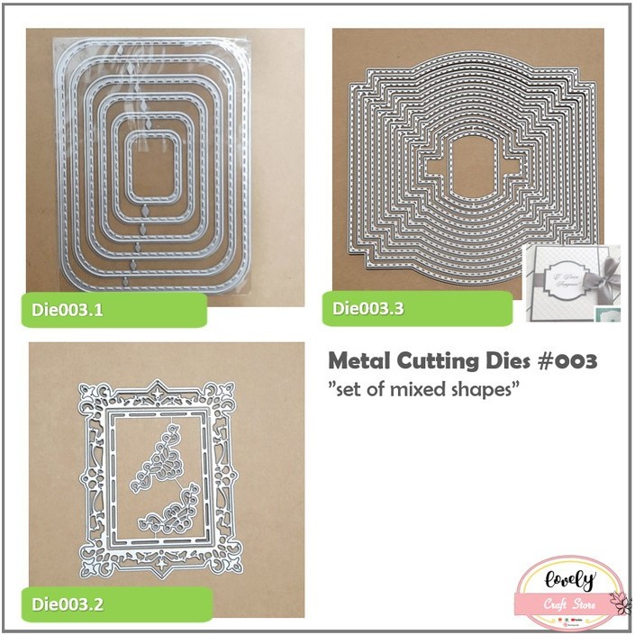

Terlaris Metal cutting dies #3 - 5pcs/set for decoration bujo card scrapbooking SALE