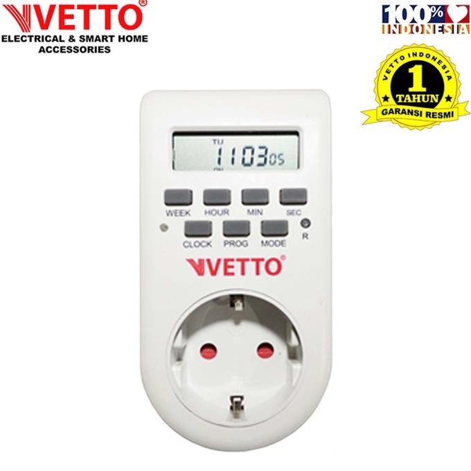 Vetto Stop Kontak Timer Digital Listrik - 1Minggu