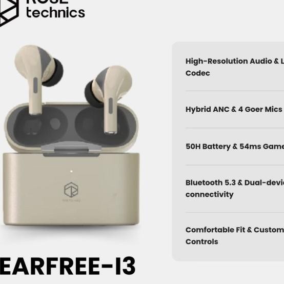 Rose Technics Earfree-I3 Tws Hifi Anc Ldac Bt 5.3