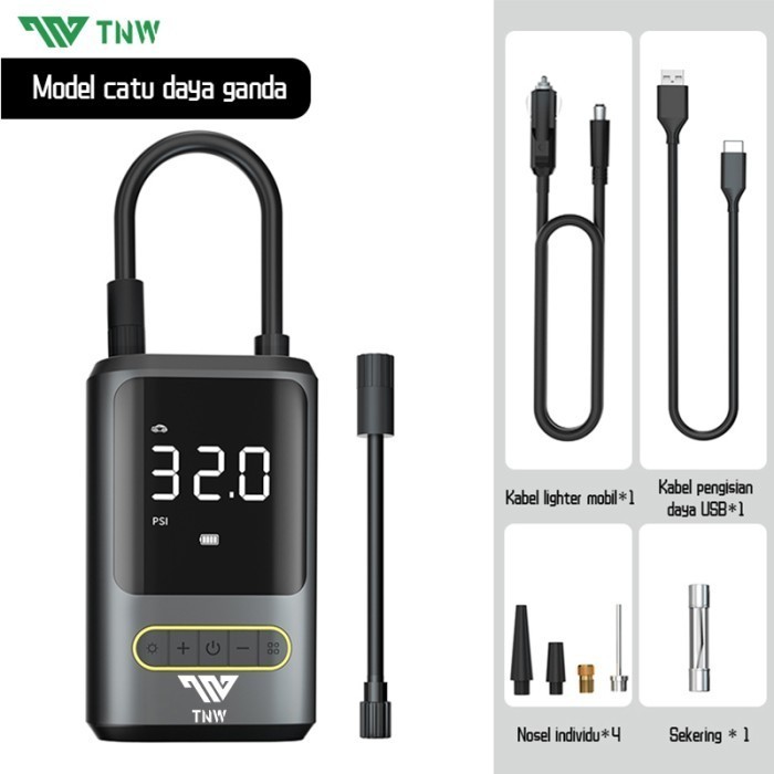 Tnw Pompa Angin Portable Charging Unk Ban Mobil,Motor,Sepeda Listrik