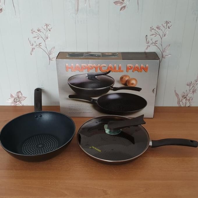 Wok Pan Diamond Set 3Pcs Happy Call