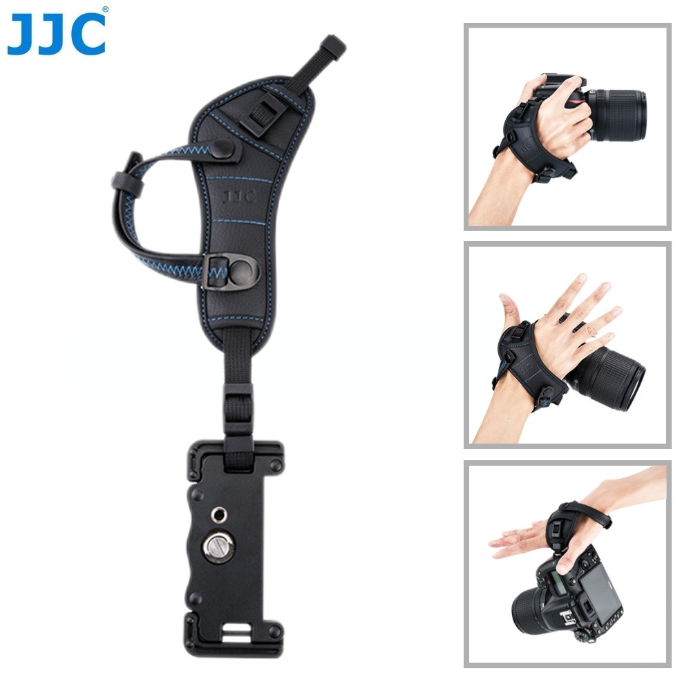 JJC HS-PRO1P Tali Pergelangan Tangan Universal untuk Kamera DSLR, Tali Tangan Dasar Lay-flat Tipe U 