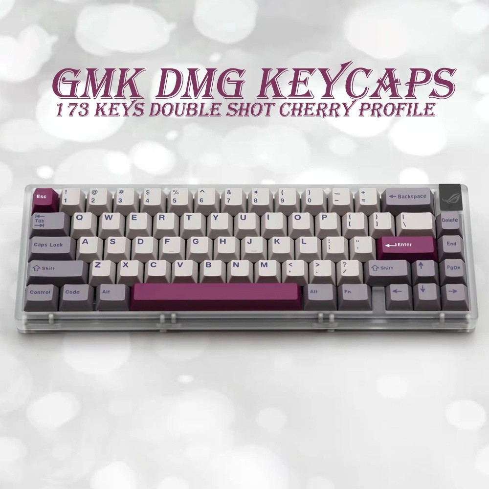 GMK Monster/Black Lotus/ Botanical/Samurai /DMG Keycaps 173 Key DOUBLE SHOT Profil Cherry untuk Keyb