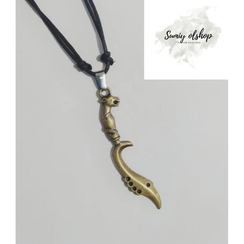 Kalung Liontin kujang logam/kalung kujang liontin anti karat