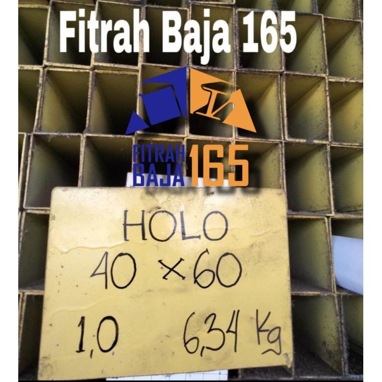 Besi Hollow/Hollo/Holo Hitam Ukuran 40X60 Tebal 1.0 (Asli 0.8 Mm) Murah
