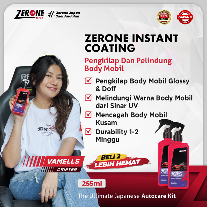 Pengkilat Instant Coating Zerone Japan Pengkilap Body Kaca Mobil