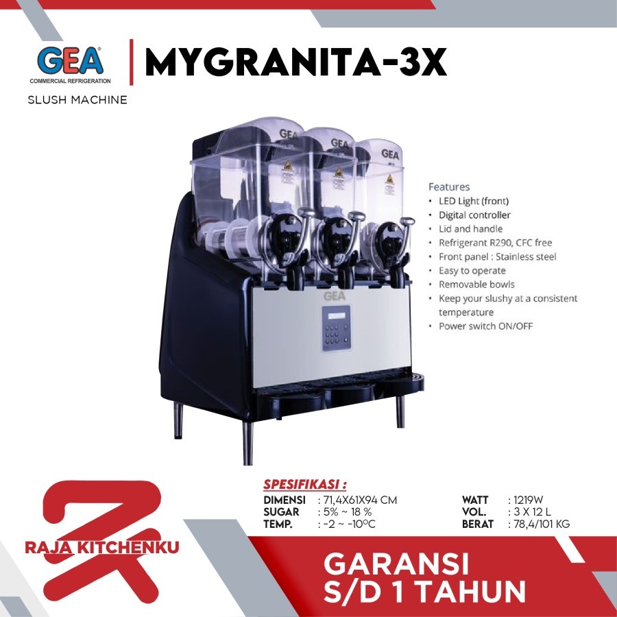 GEA MYGRANITA-3X MESIN ES SALJU & SLURPEE / SLUSH MACHINE MYGRANITA 3